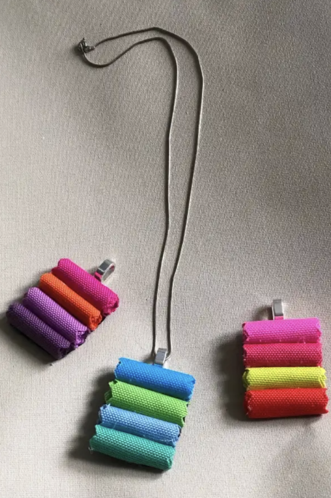 Colorful necklace pendant