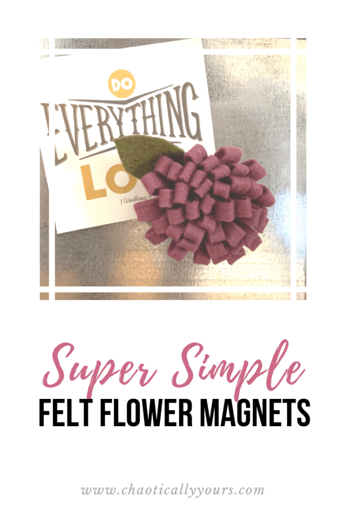 felt flower magnets