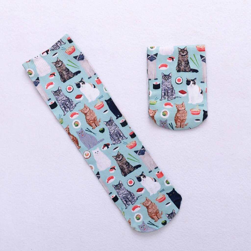 Cat sushi socks