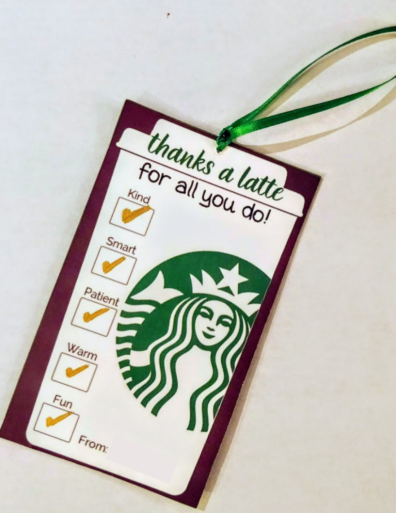 Starbucks gift tags