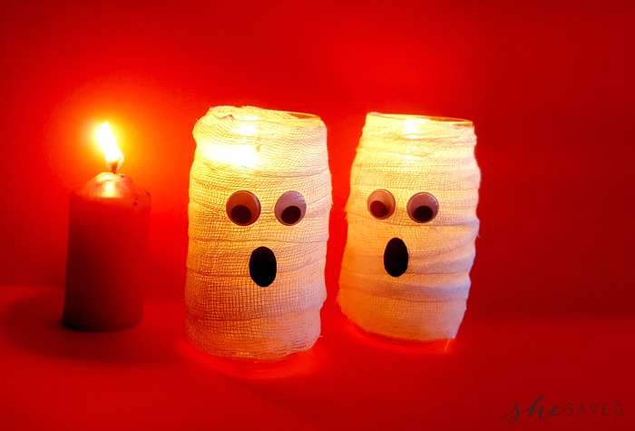 mummy candle jars