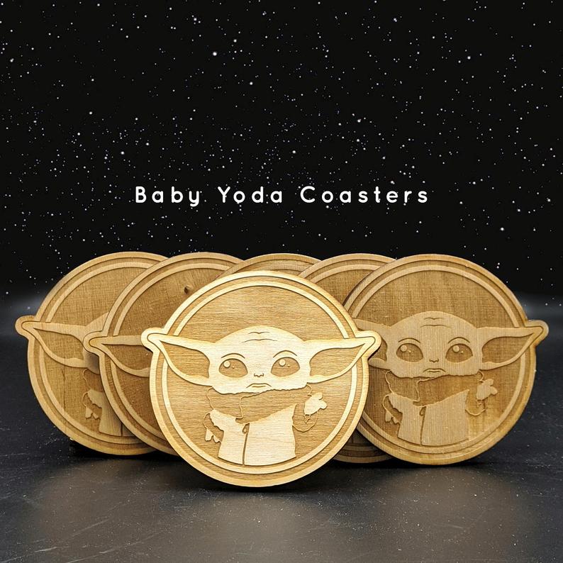 Baby Yoda coasters
