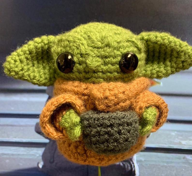 Baby Yoda crochet doll