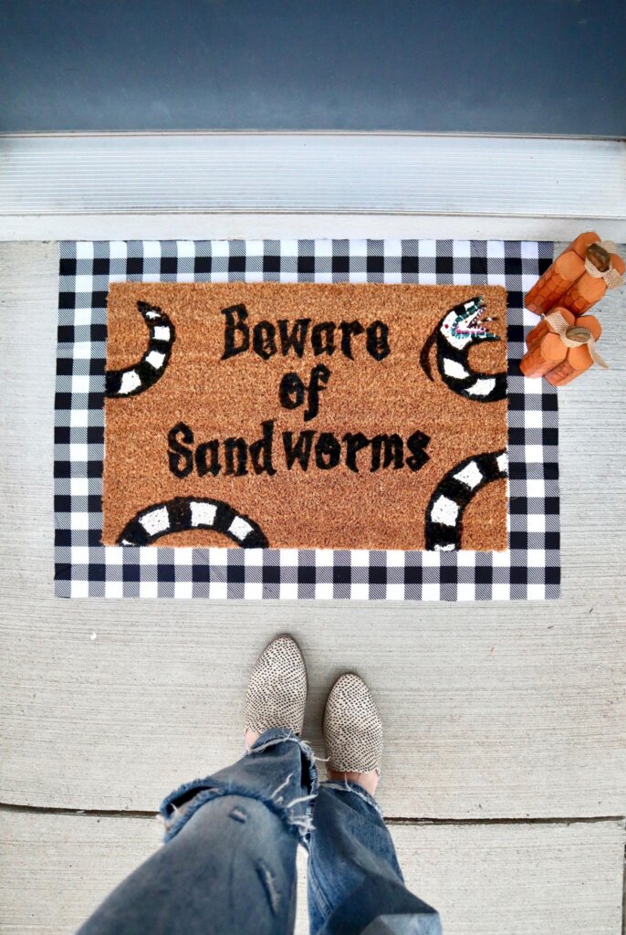 Beetlejuice welcome mat