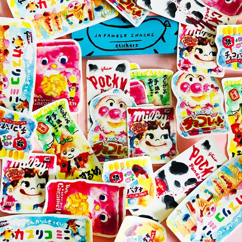 Japanese snack stickers