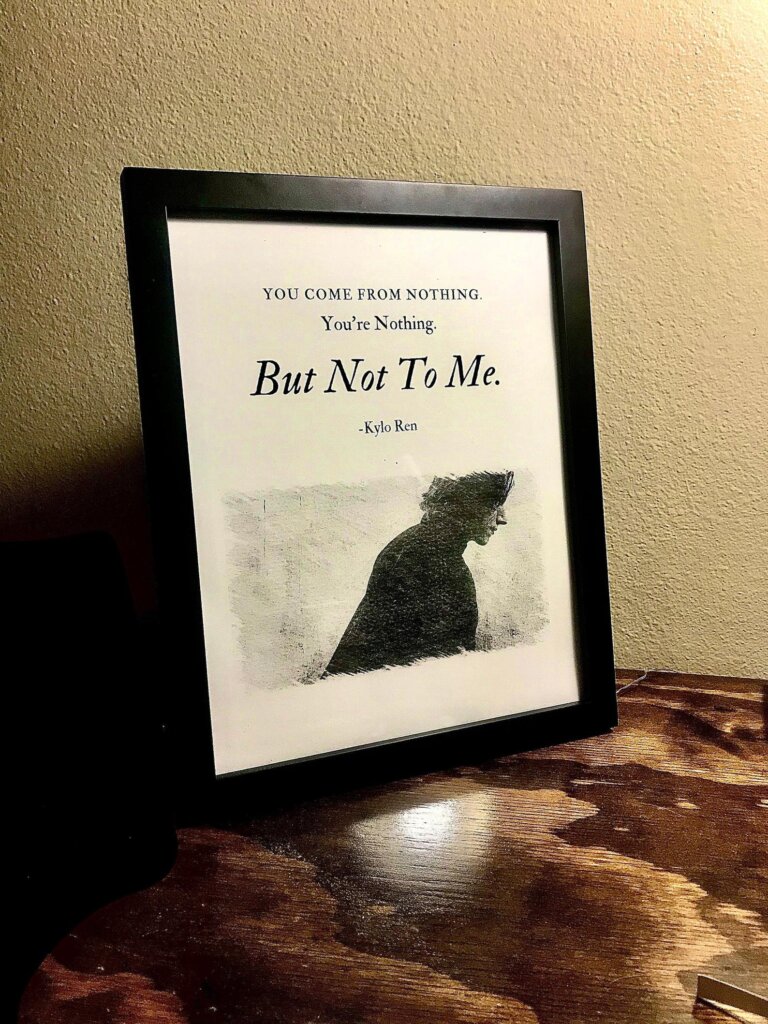 Kylo framed quote