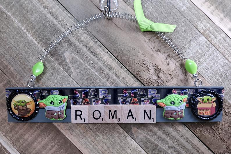 Baby Yoda personalized name sign