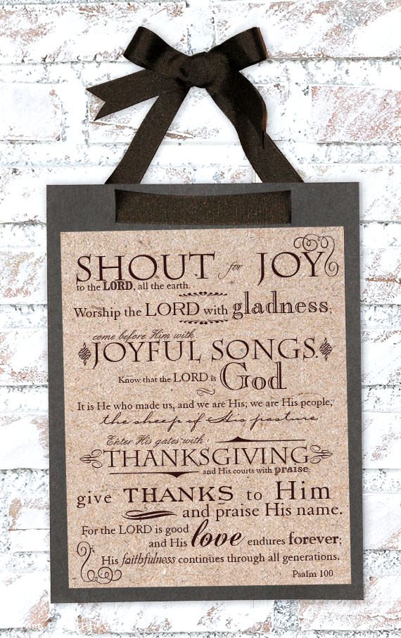 Psalm 100 print