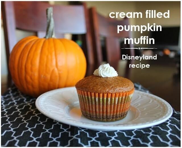 Cream-filled pumpkin muffin