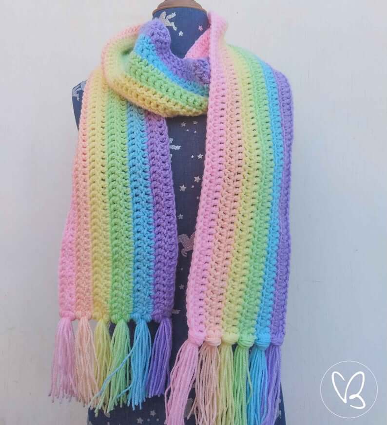 Pastel rainbow scarf