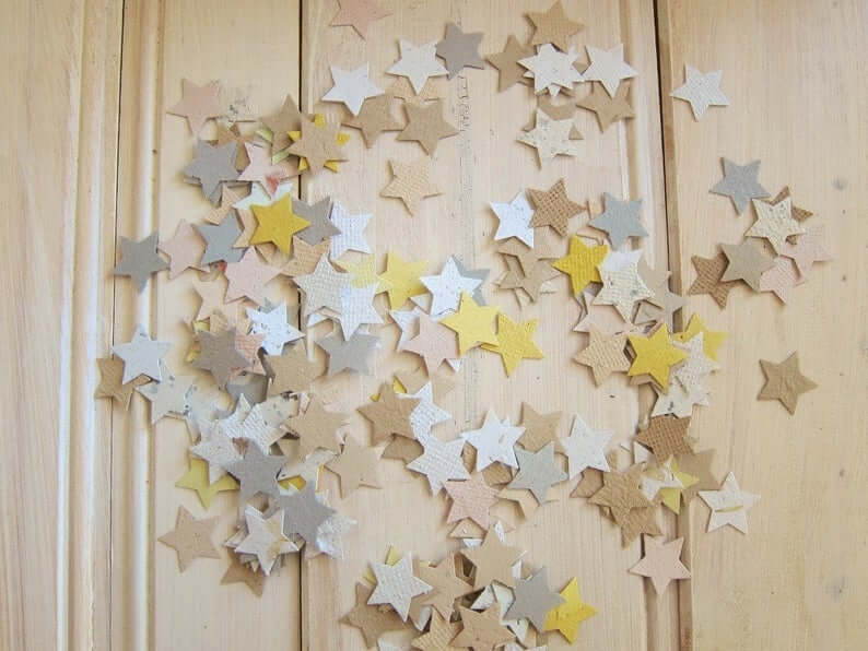 Recycled star confetti