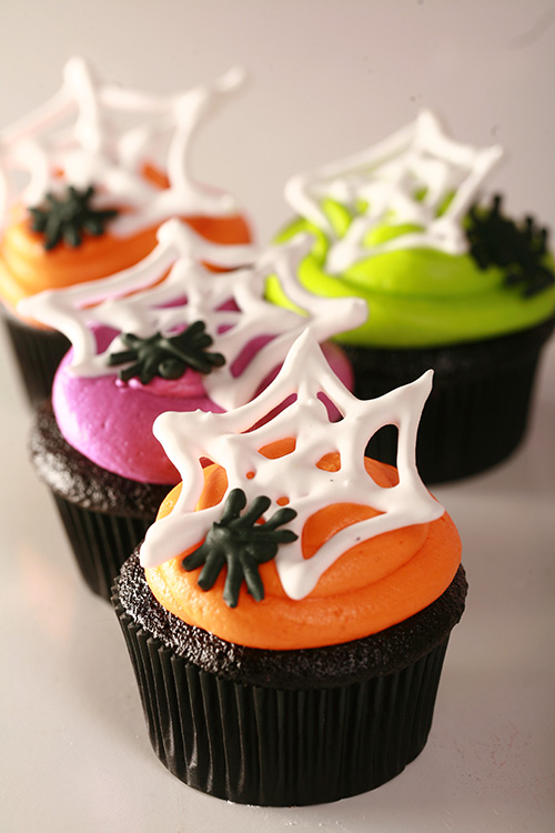 Spiderweb cupcakes