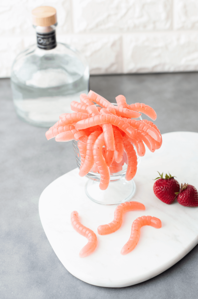 Strawberry margarita gummy worms