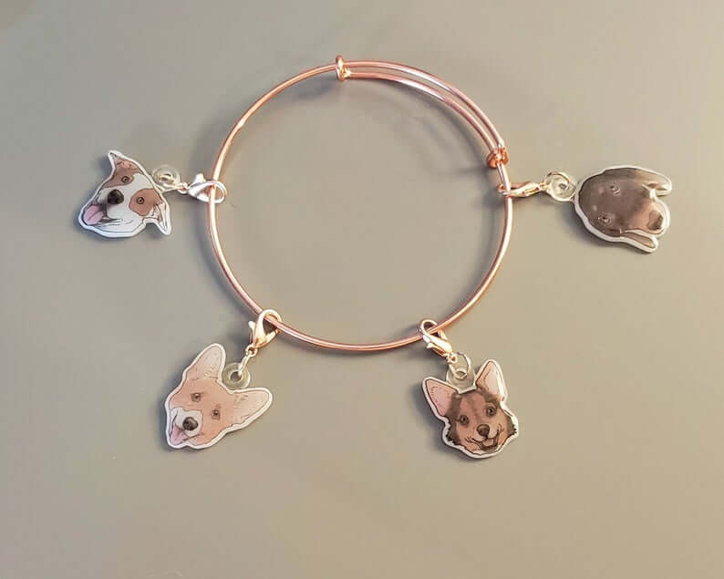 Dog charm bracelet
