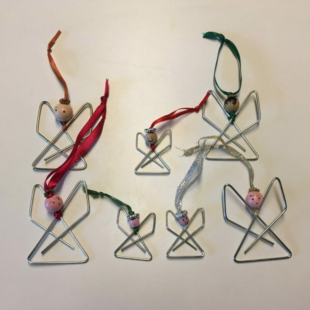 Paperclip angel ornaments