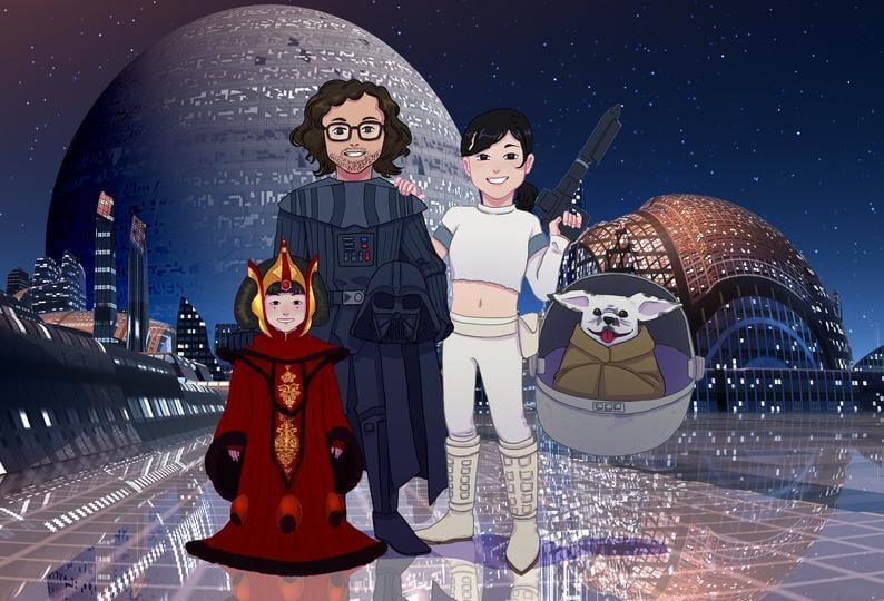Star Wars family portrait