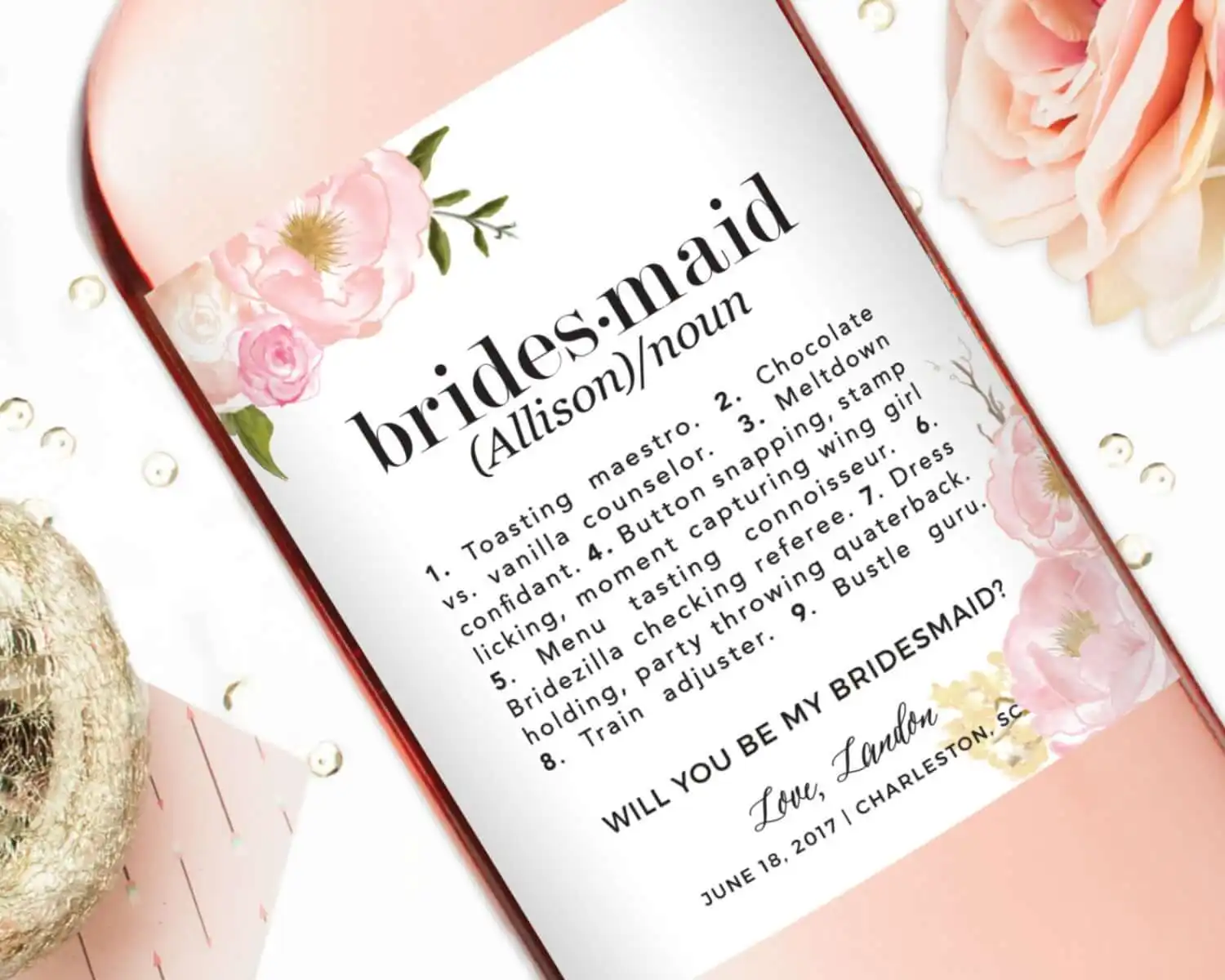 These Adorable Custom Bridesmaid Labels