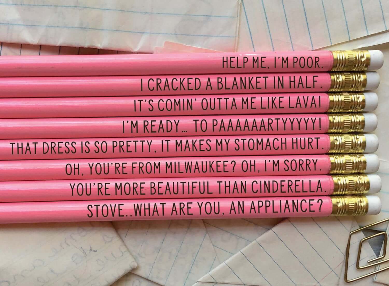 These Hilarious Pencils with "Bridesmaids" Quotes