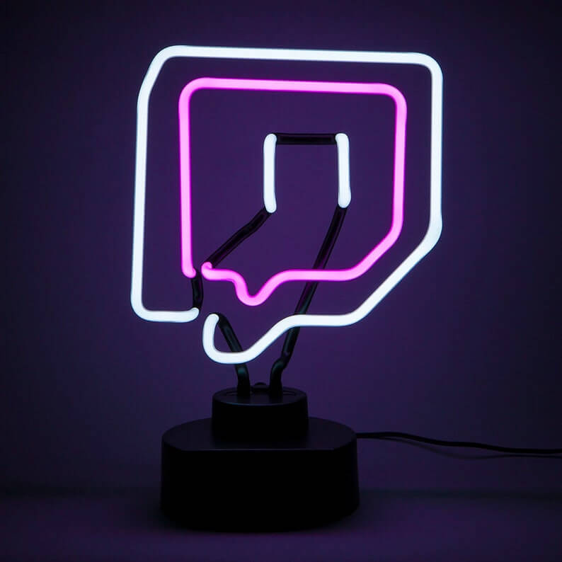 A Twitch Logo Neon Light