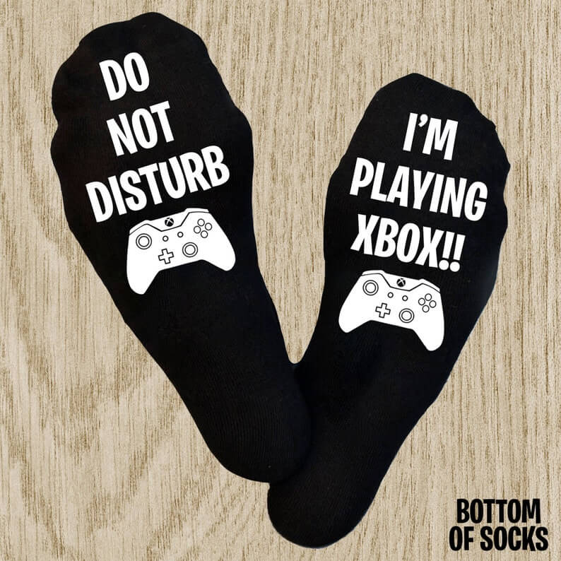 These Do Not Disturb Gaming Xbox Socks