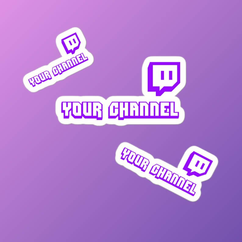 Custom Twitch Channel Name Stickers