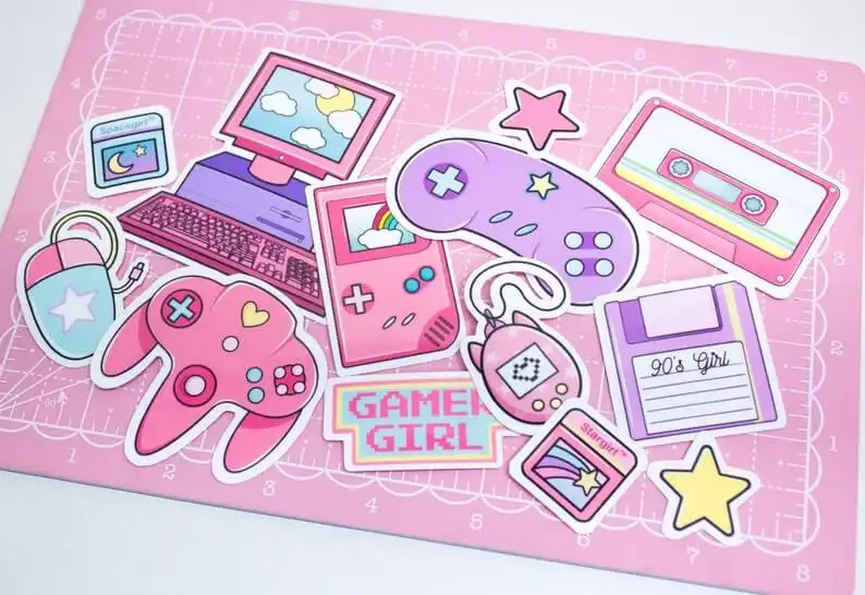 These Cute and Girly Retro Stickers