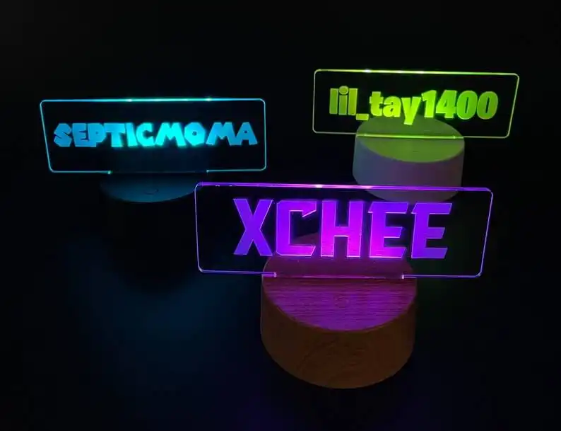 A Personalized Gamertag Light
