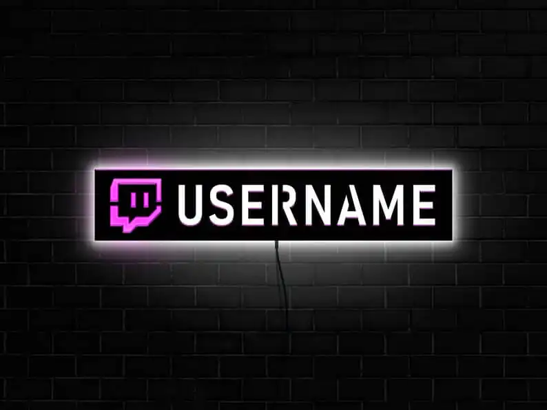 A Neon Gamer Tag Sign