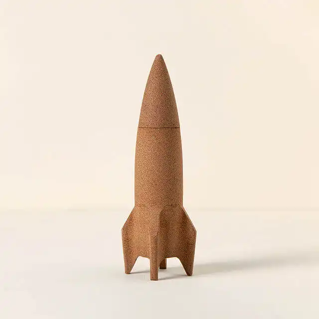A Cork Rocket Desk Organizer
