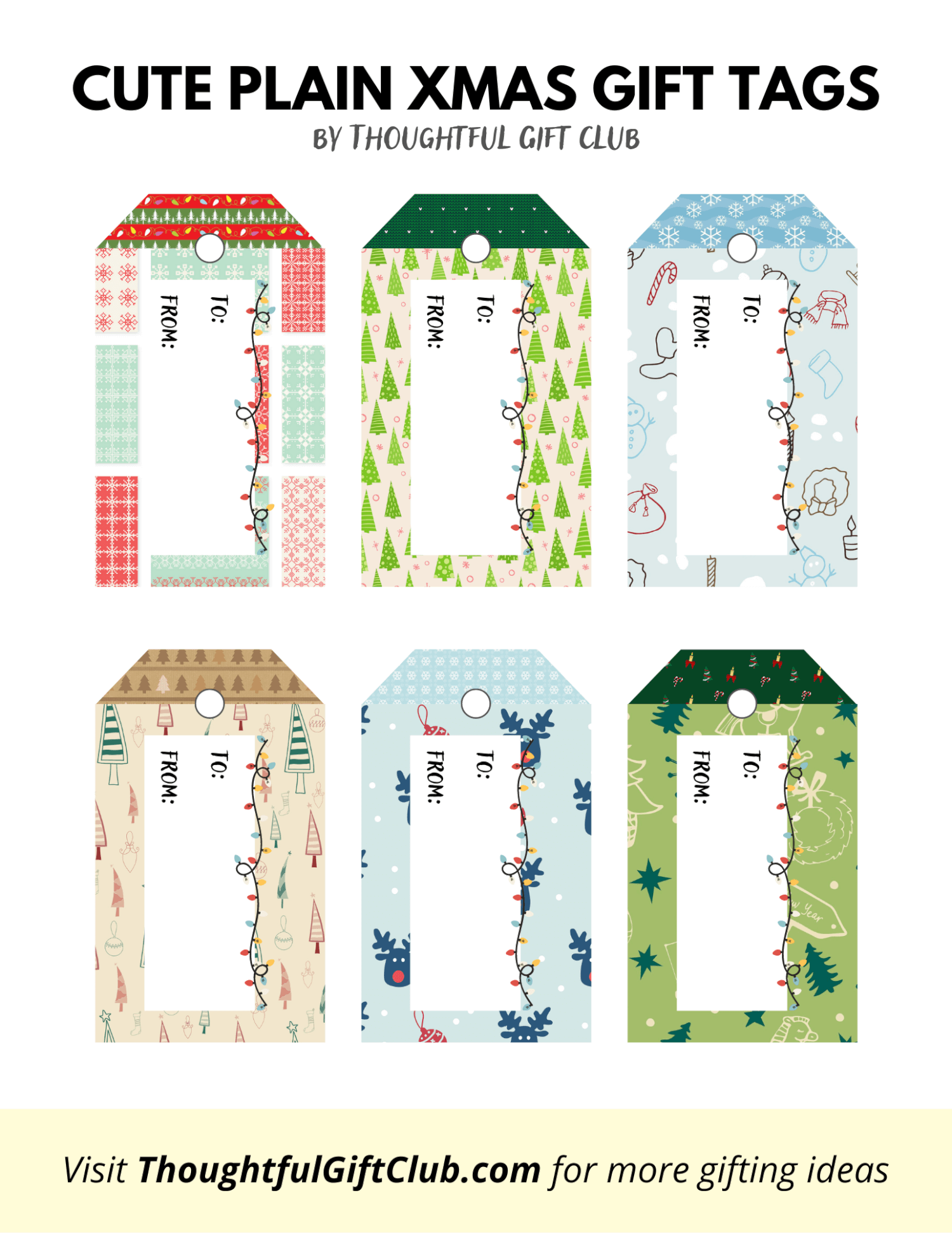 50+ FREE Printable Christmas Gift Tags to Use This Holiday Season