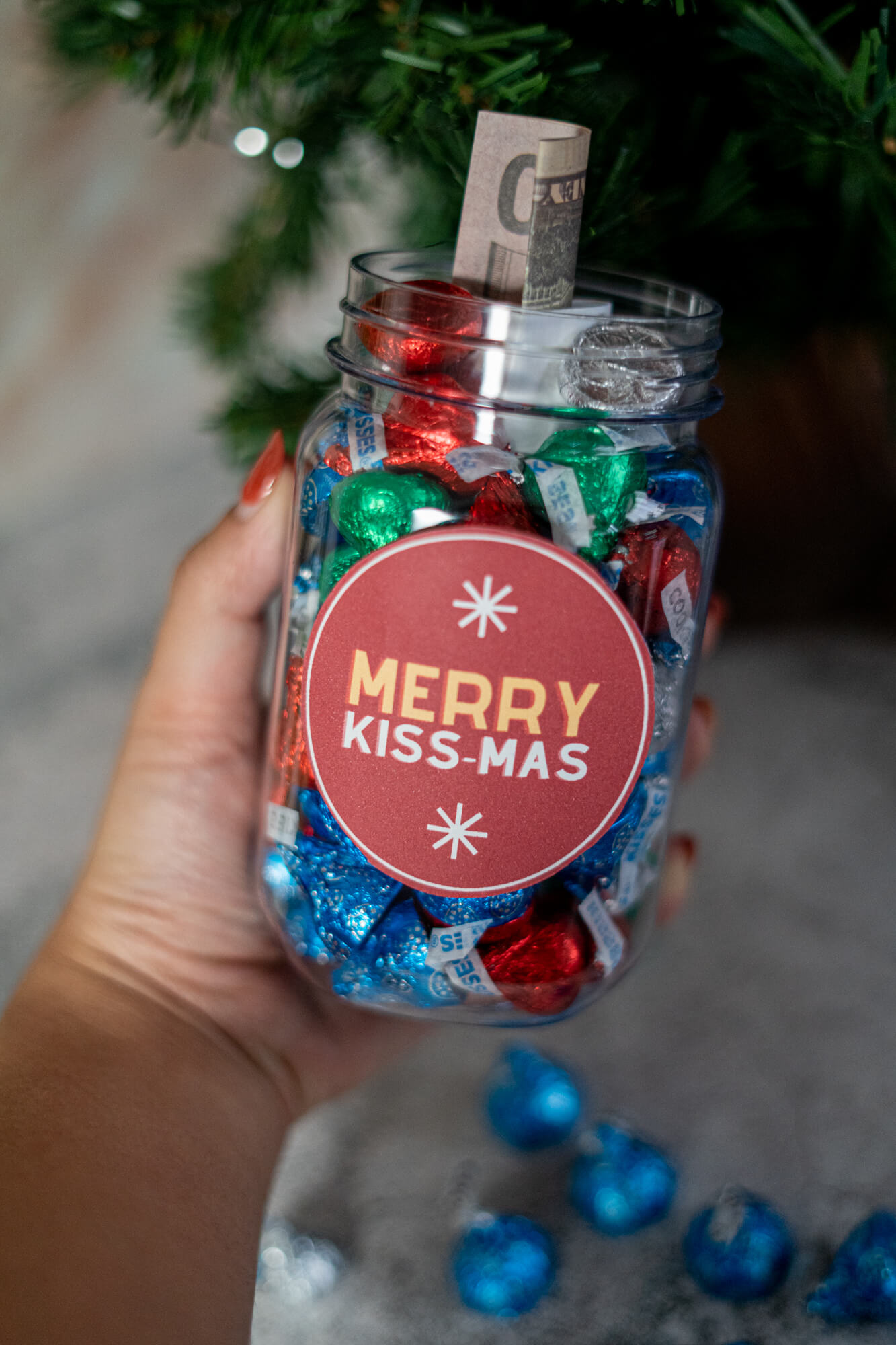 10 Fun Creative Ways To Give Money As A Gift   Christmas Candy Jar Gift By Thoughtful Gift Club 02767 