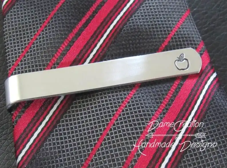 This Custom Apple Tie Clip