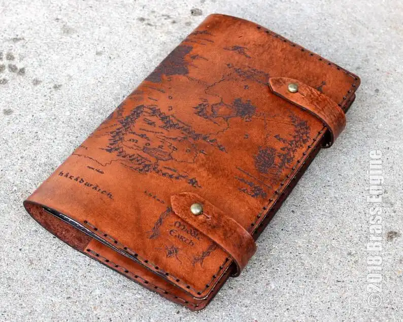 This Middle Earth Map Leather Notebook Cover