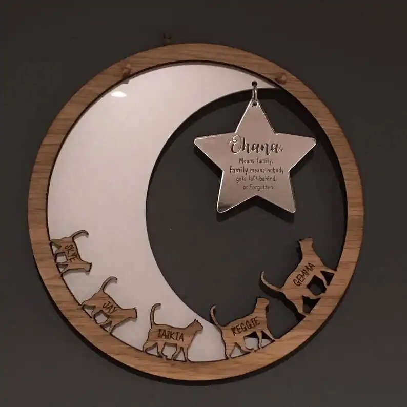 A Personalised Cat Family Plaque