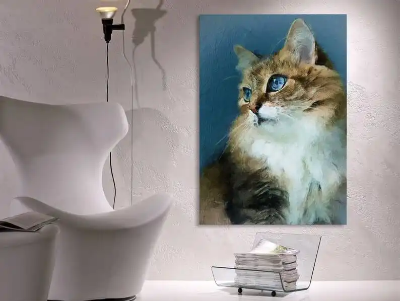 A Custom Cat Oil Painting
