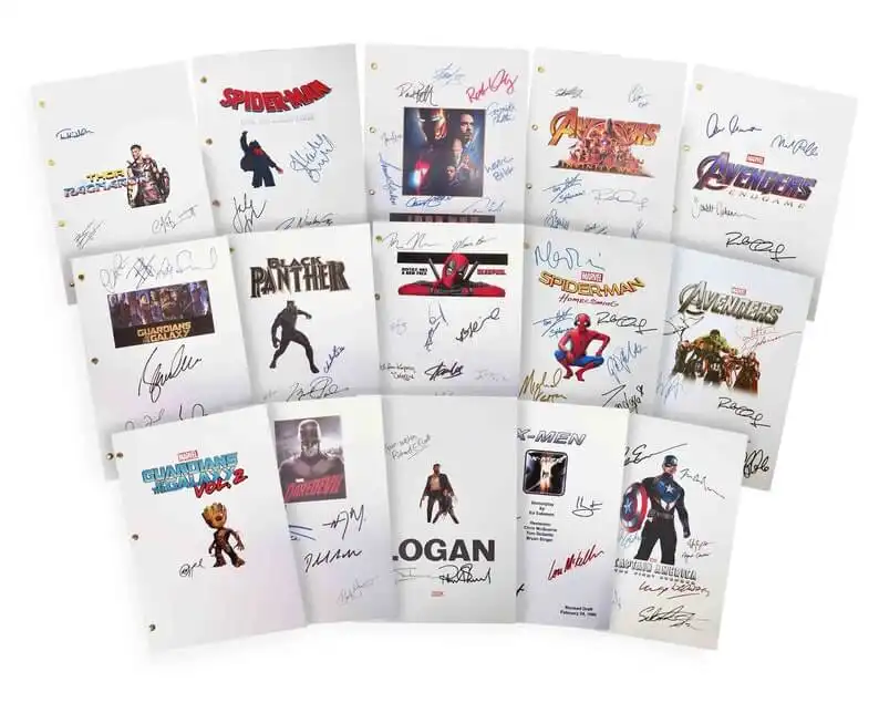 This Collection of 15 Signed Marvel Scripts