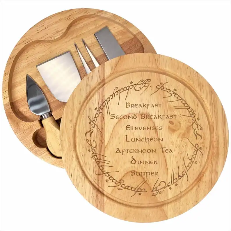 This Beautiful Hobbit Cheese Board With Knives