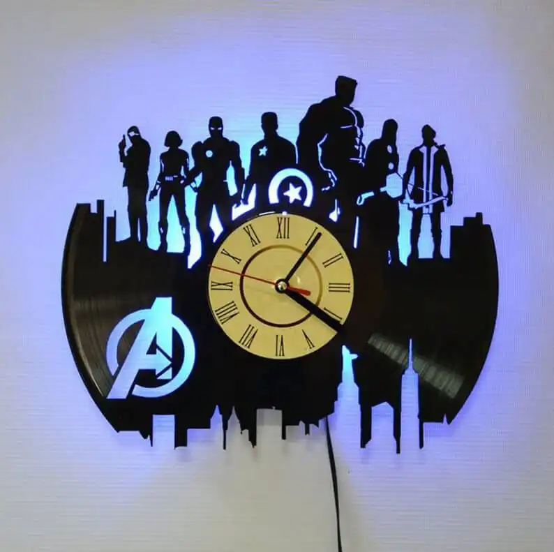 This Avengers Vinyl Record Clock