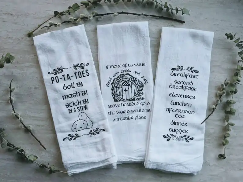 A Funny Lord of the Rings Quote Kitchen Towel