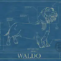 A Personalized Framed Dog Blueprint