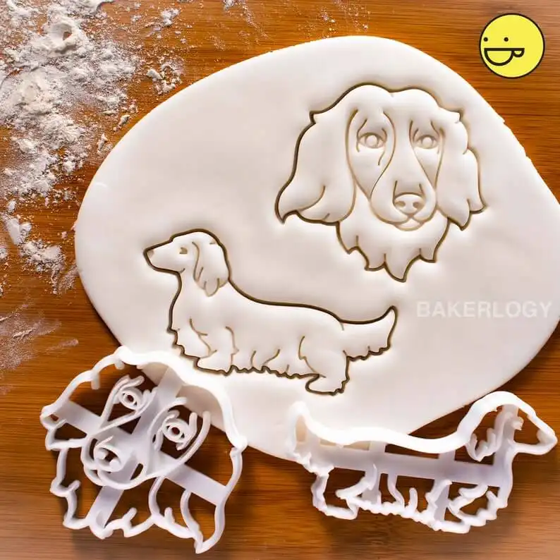 A Long Haired Dachshund Cookie Cutter