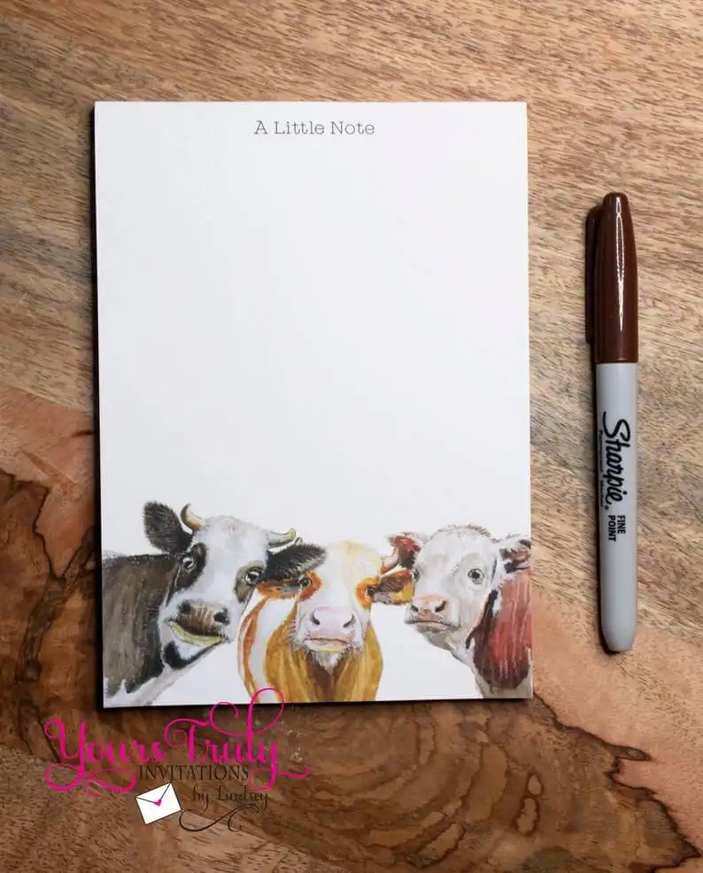 A Cute Cow Notepad