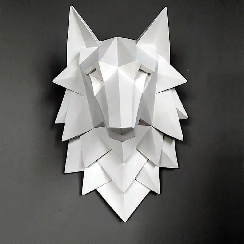 A Modern Wolf Wall Sculpture