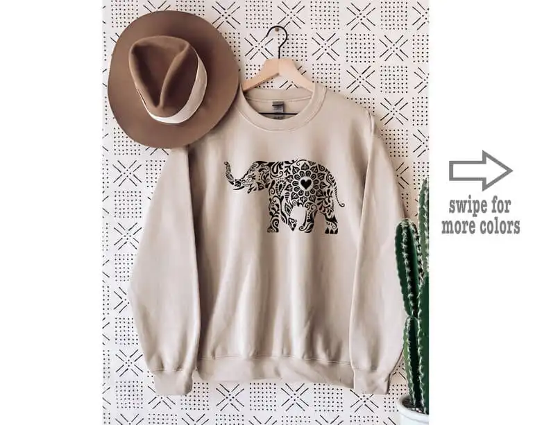 A Pretty Elephant Sweatshirt