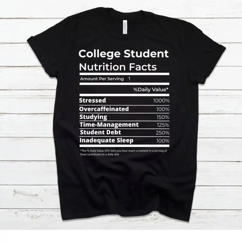 This College Student Nutrition Facts Tee