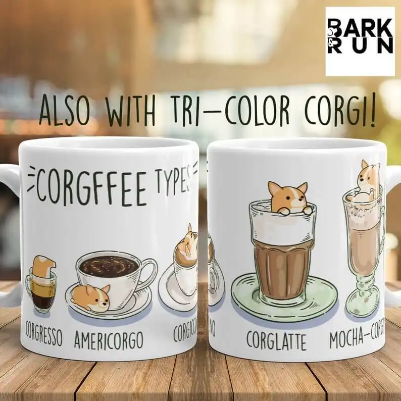 A Corgi Coffee Art Mug