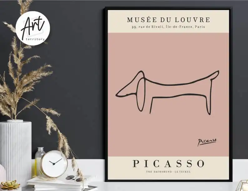 A Print of Picasso's Dachshund