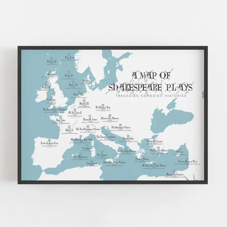 This Map of Shakespeare Plays