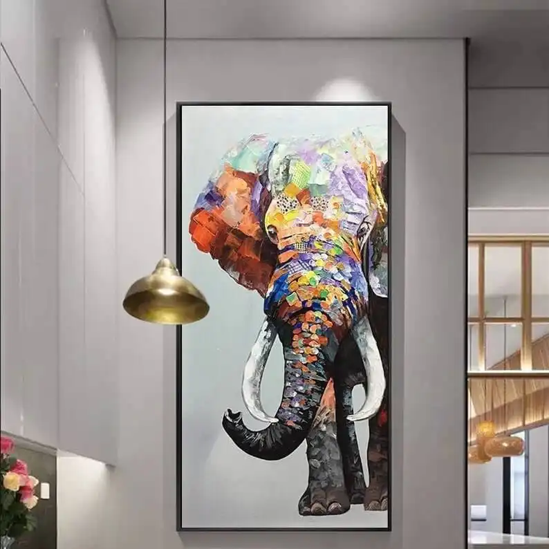 This Colorful African Elephant Painting