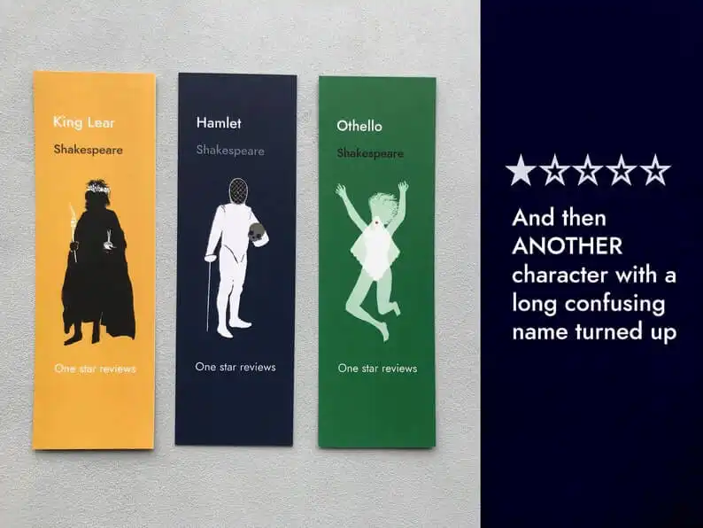 Some Funny Bad Reviews Shakespeare Bookmarks